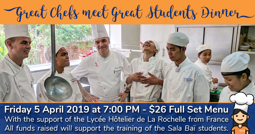 Special Dinner: Great Chefs meet Great Students on Friday 5 March